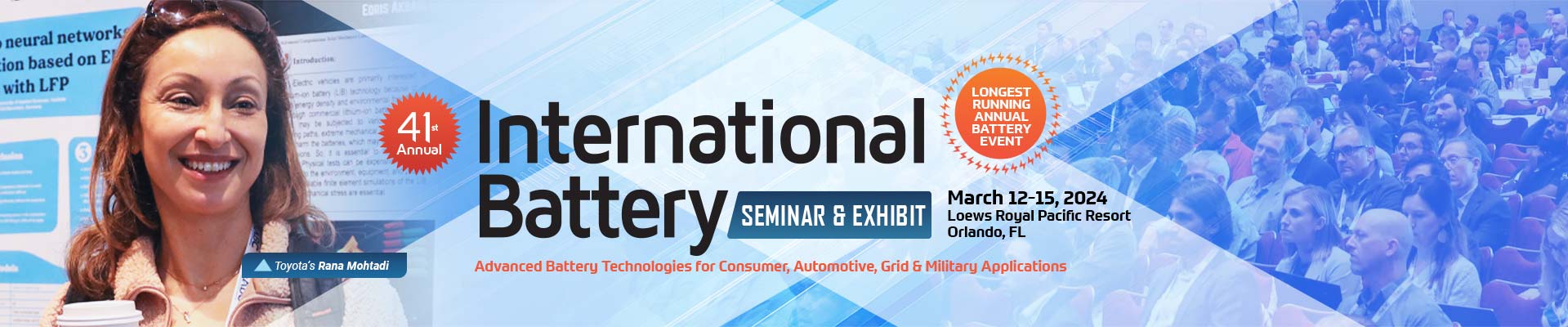 International Battery Conference Siminar and Exhibit - March 12-15, 2024 - Orlando, FL